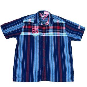 Vintage Tommy Hilfiger Button Up Shirt Mens L Tartan Plaid Americana‎ Core